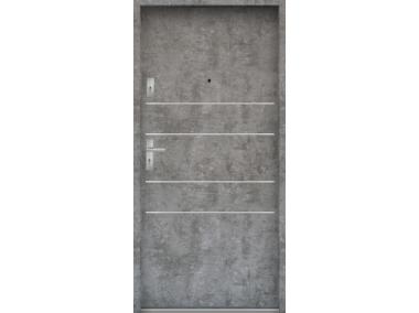 Zdjęcie: Drzwi wejściowe do mieszkań Bastion A-30 Beton srebrny 80 cm (NW) prawe ODP KR CENTER