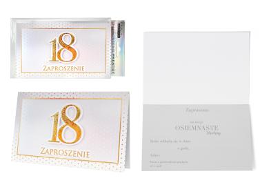 Zdjęcie: Zaproszenie ZP-024 Urodziny 18 - osiemnastka KUKARTKA