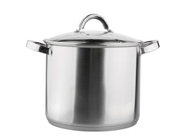 Zdjęcie: Garnek wysoki Fabio nierdzewny 24 cm - 8,5 L z pokrywą szklaną ALTOMDESIGN