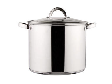 Zdjęcie: Garnek wysoki Fabio nierdzewny 24 cm - 8,5 L z pokrywą szklaną ALTOMDESIGN