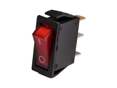 Przełącznik klawiszowy podświetlany 1tor 250V15A czerwony BMEP010 DPM SOLID