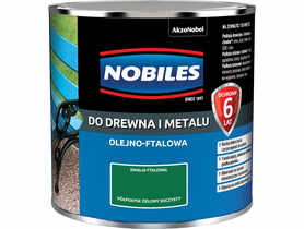 Farba ftalowa do drewna i metalu Ftalonal 0,25 L zielony soczysty półpołysk NOBILES
