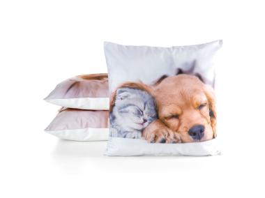 Zdjęcie: Poszewka Animal 69 biała 45 x 45 cm Mink EUROFIRANY