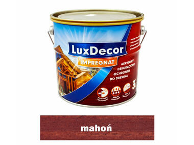 Zdjęcie: Impregnat do drewna 3 L mahoń LUXDECOR