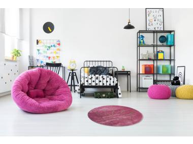 Zdjęcie: Dywan glamour kids 100x100 cm różowy korona INDAVO