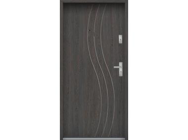 Zdjęcie: Drzwi wejściowe do mieszkań Bastion N-07 Wenge deska 90 cm lewe ODP KR CENTER