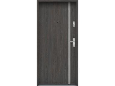 Zdjęcie: Drzwi wejściowe do mieszkań Bastion A-67 Wenge deska 80 cm lewe ODP KR CENTER