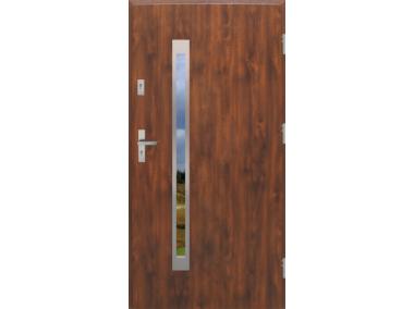 Drzwi zewnętrzne stalowo-drewniane Disting Otello 11B Dąb złoty 90 cm prawe zamek listwowy KR CENTER