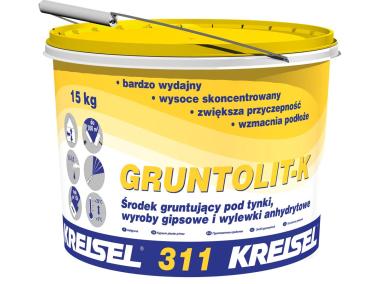 Zdjęcie: Grunt pod tynki gipsowe Gruntolit-K 311 - 15 kg KREISEL