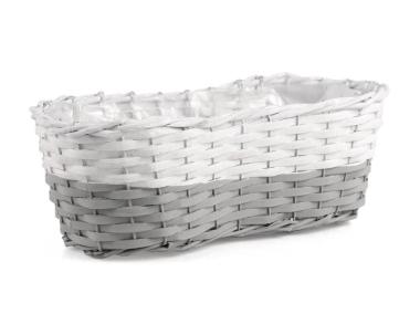 Zdjęcie: Koszyk z folią do obsadzania kwiatami 35x19x13 cm TIN TOURS