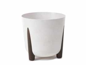 Donica Frida 26 cm eco wood biała LAMELA