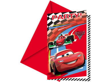 Zdjęcie: Zaparoszenie z kopertami Cars 2 - 6 szt. DISNEY