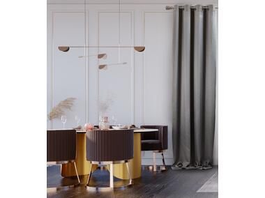 Zdjęcie: Zasłona zaciemniejąca radiant stalowy 140x270 cm CHIC HOME