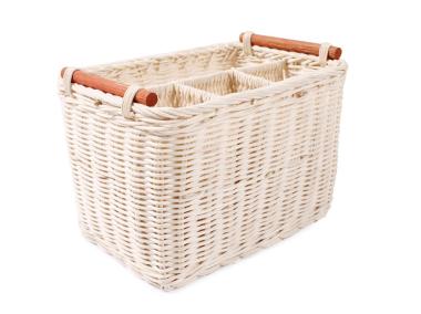 Zdjęcie: Koszyk z przegródkami 24x16x16 cm rattan TIN TOURS