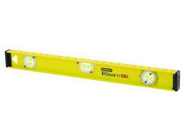 Zdjęcie: Poziomica I-beam, 120 c,  3 libeli, 1.5 mm/m, alu. k.2-teowy STANLEY