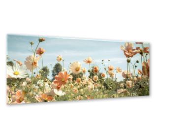 Zdjęcie: Obraz Glasspik Flowers 50x125 cm Gl306 Yello STYLER