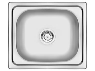 Zdjęcie: Zlewozmywak Doppio satyna szczotkowana 1K B/O 480x430x175, 3,5" + osprzęt DEANTE
