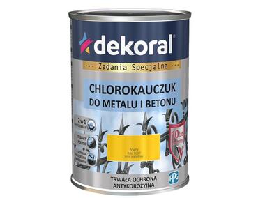 Zdjęcie: Farba do metalu i betonu Chlorokauczuk Strong żółty RAL 1007 1 L DEKORAL