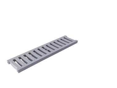 Zdjęcie: Odwodnienie liniowe krata popiel PVC B 125, 500x126x20 mm ZMM MAXPOL