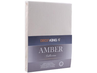 Zdjęcie: Prześcieradło Amber kremowy 140-160x200+30 cm DECOKING