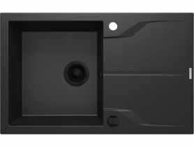 Zlewozmywak Andante flush grafit metal gran 1K Z/O 780x490x194, nero DEANTE