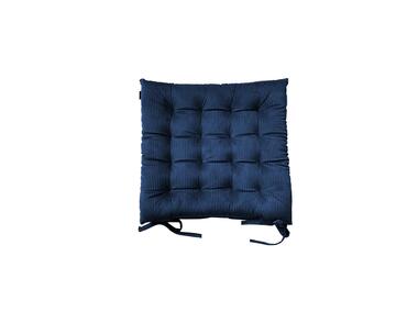 Zdjęcie: Poduszka na krzesło welwetowa sztruks casual chic granat 43x43 cm CHIC HOME