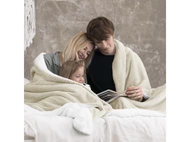Zdjęcie: Koc Shleepy 170x210 cm beżowy AMELIAHOME