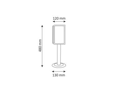 Zdjęcie: Lampa ogrodowa Malmo E27 48 cm stojaca czarna POLUX