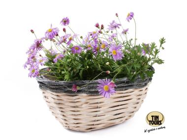 Zdjęcie: Osłonka wiklinowa na doniczkę 28x21x13 cm TIN TOURS