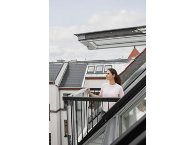 Zdjęcie: Balkon Cabrio GDL PK19 2066 malowane na biało VELUX