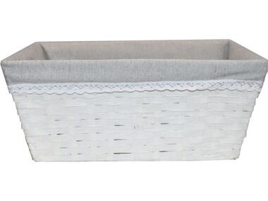 Zdjęcie: Koszyk wiklinowy z materiałem 35x25x15 cm REGALO