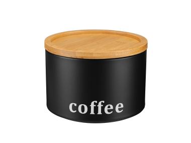 Zdjęcie: Pojemnik metalowy Silvano czarny coffee GALICJA