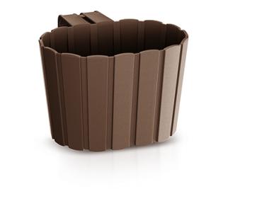 Zdjęcie: Doniczka Boardee brąz 194x212x130 mm PROSPERPLAST