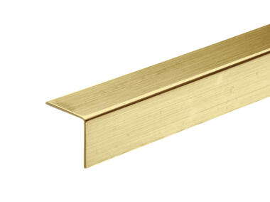Zdjęcie: Kątownik PVC 20x20x1,1 mm złoty szczotkowany 2,75 m CEZAR
