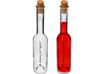 Zdjęcie: Butelka 200 ml z korkiem nadruk bo domowe jest lepsze ! BROWIN