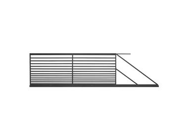 Brama przesuwna Bona 4x1,5 m stal ocynk+ral7016 struktura - prawa POLBRAM