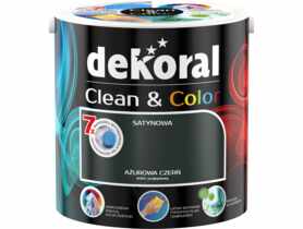 Farba satynowa Clean&Color 2,5 L ażurowa czerń DEKORAL