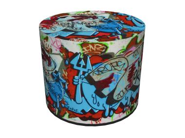 Zdjęcie: Pufa dekoracyjna Grafitti 40x40 cm BERTONI