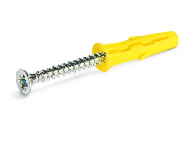Zdjęcie: Kołek uniwersalny Uno 5x24 mm z wkrętem, 100 sztuk RAWLPLUG