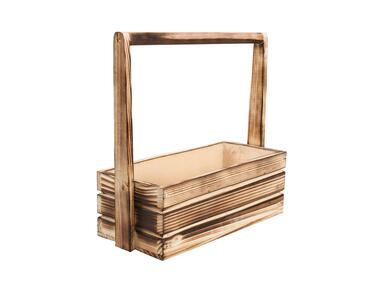 Zdjęcie: Skrzynka drewniana z pałąkiem 30x13x11/31 cm TIN TOURS