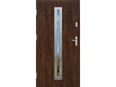 Zdjęcie: Drzwi zewnętrzne stalowo-drewniane Disting Nicolo 04 Orzech 90 cm lewe KR CENTER