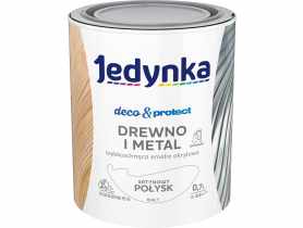 Emalia akrylowa Deco&Protect drewno i metal satynowy połysk biały 0,7 L JEDYNKA