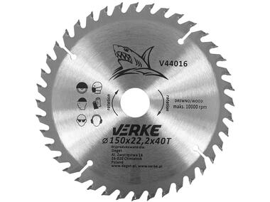 Zdjęcie: Tarcza widiowa 150 mm x 22,2 mm 40T VERKE
