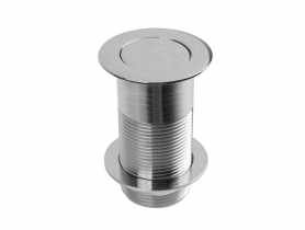Spust umywalkowy klik-klak dekoracyjny 1.1/4x60 mm z małą nakrętką bez przelewu chrom MCALPINE