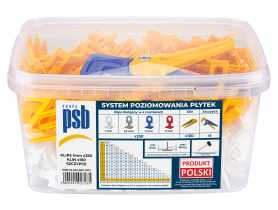 System poziomowania płytek kliny + klipsy + szczypce - 250 szt. PSB