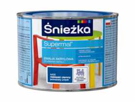 Farba emaliowo-akrylowa Supermal 0,4 L niebieska ciemna ŚNIEŻKA