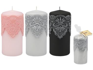 Zdjęcie: Świeca Koronka Słupek 150/70 DECOR