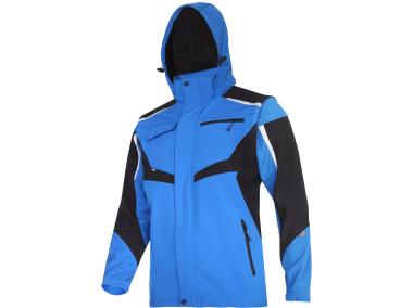 Zdjęcie: Kurtka softshell z kapturem i odpinanymi rękawami, niebiesko-czarna,M,CE, LAHTI PRO