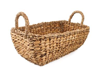 Zdjęcie: Koszz trawy morskiej z uchwytami 45x28x17/25 cm podłużny TIN TOURS