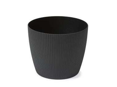 Zdjęcie: Osłonka-doniczka Magnolia recycled 260 mm jumper czarny LAMELA